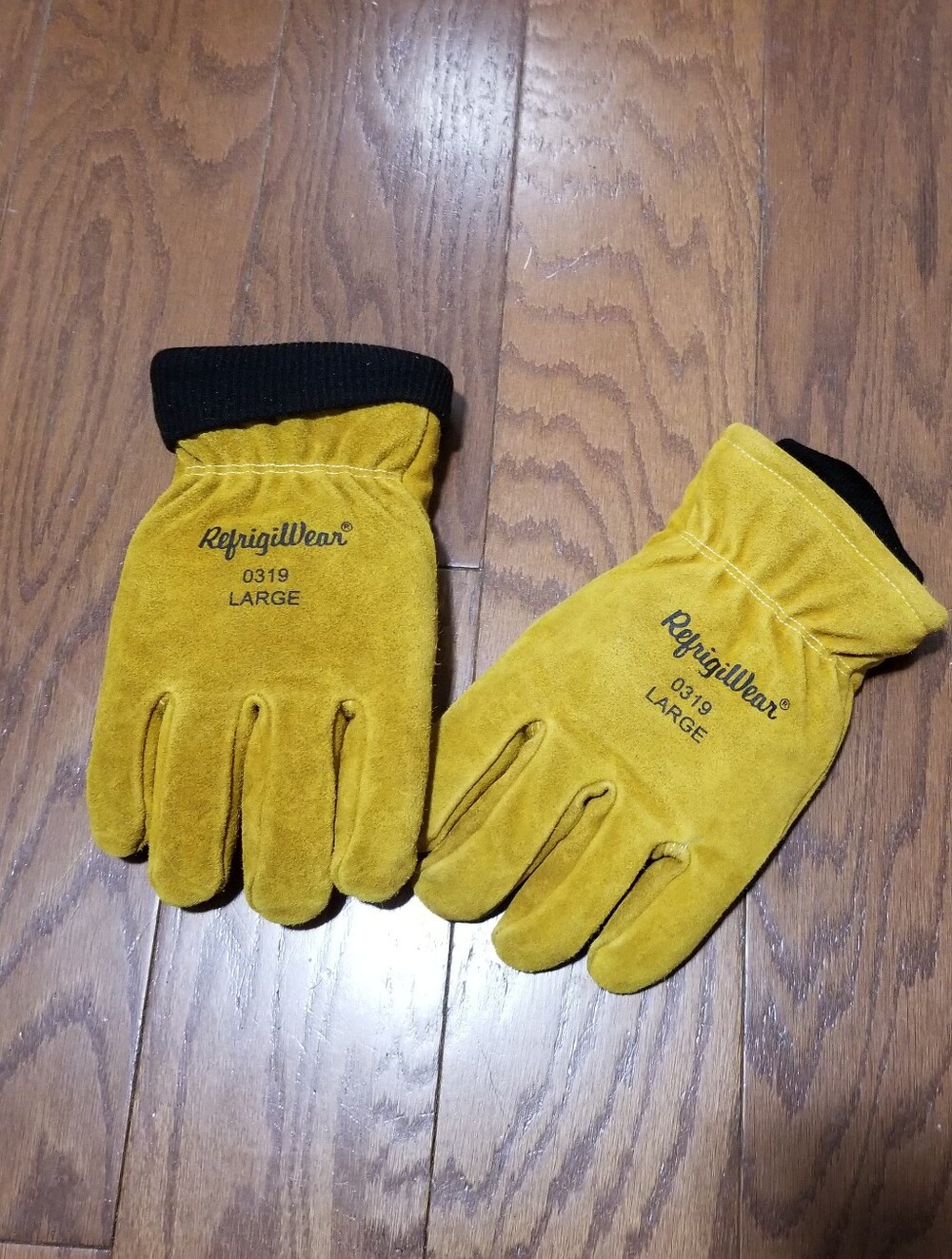 ✔NEW! RefrigiWear Refrigiwear 0319 INSULATED COWHIDE GLOVE GOLD LARGE
